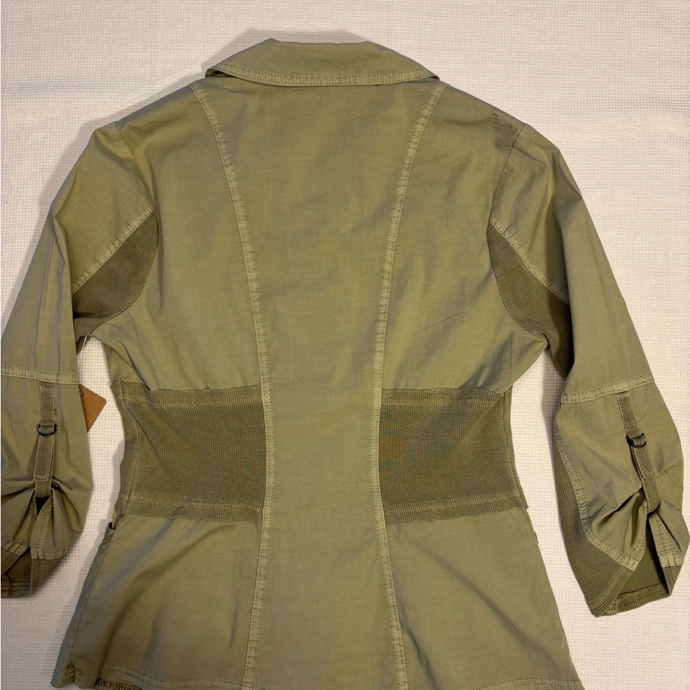 XCVI Olive Green Utility Jacket with Pockets - Picture 2 of 8